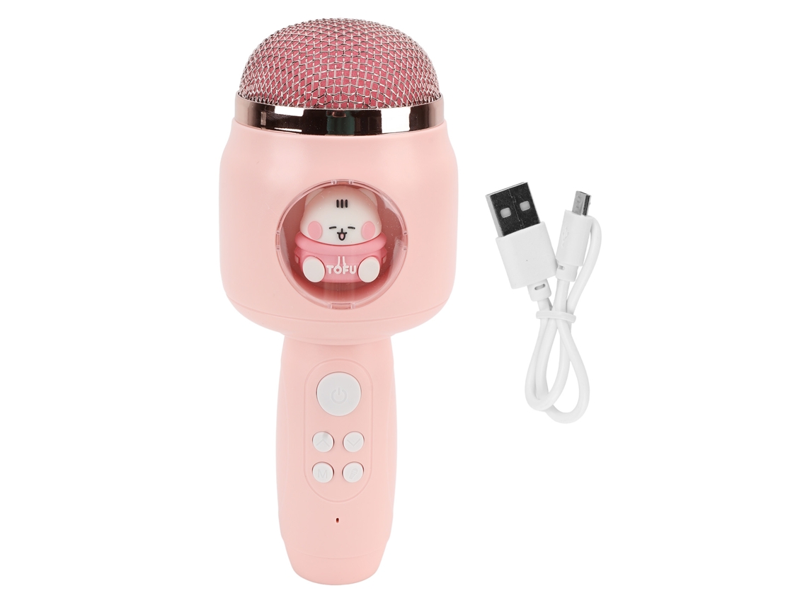 Micrófono Inalámbrico Bluetooth Para Niños Cute Lovely Micrófono Portátil Hogar Fiesta Rosa