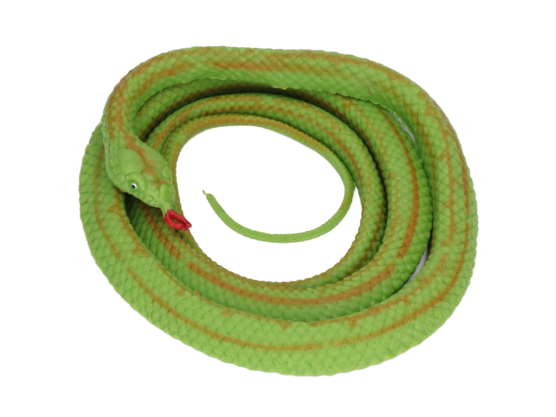 Walshlxq modelo de Serpiente Simulada de 130cm Lifelike Vivid Soft Touch Amigável com o Meio Ambiente Brinquedo para Maiores de 3 Anos Verde