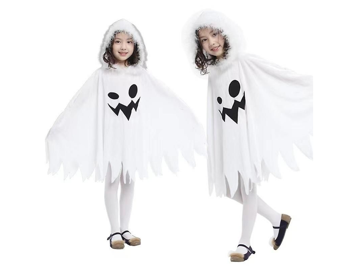 Disfraz Capa Fantasma Branco Para Crianças Traje Halloween Elfo Disfraz Rol Cosplay Xl