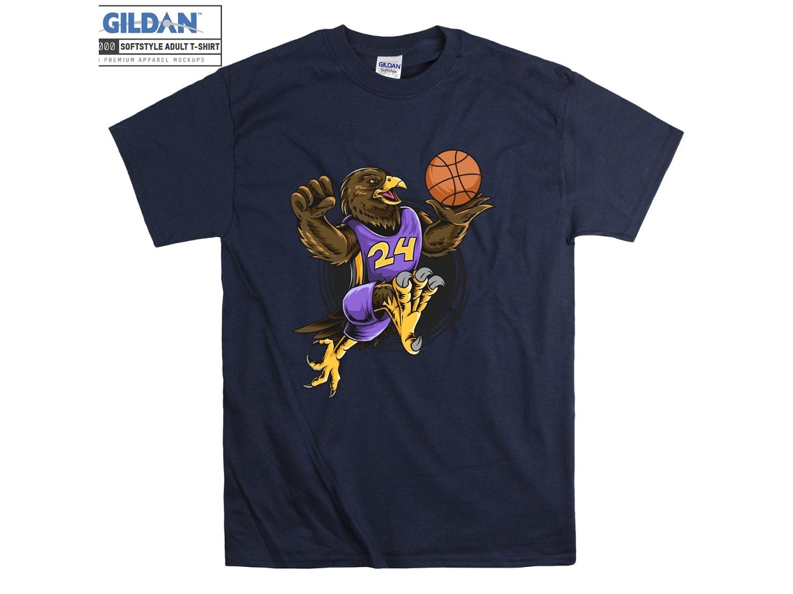 T-shirt Rockinstone Basketball Player Eagle Animal Sports（xl）