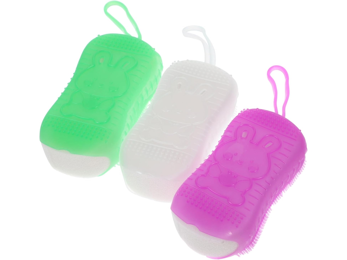 Conjunto De 3 Escovas Silicone Para Massagem No Banho Healeved, Esfoliantes E Suaves Para Uso Diário, Adequadas Para