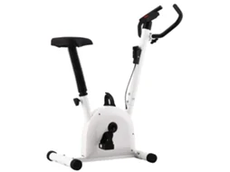 Vidaxl Bicicleta Estática Com Resistência Por Cinta Branca
