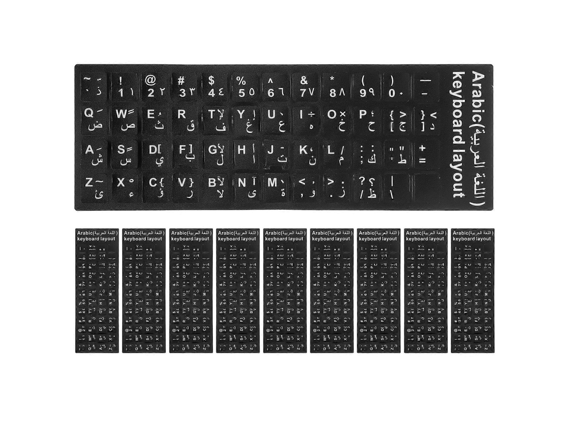 10 Adesivos De Teclado, Substituição De Letras Para Teclado Árabe Everley891