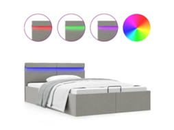 Cama Vidaxl Cinzeto Tecido (211x148x73 Cm)
