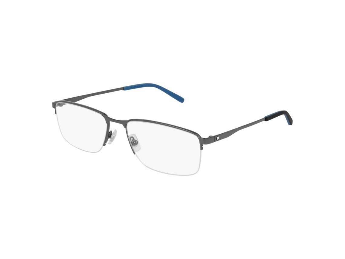 Armação de óculos Montblanc masculina MB0107O-005 (cinza - metal - 150 mm - Ø 58 mm)