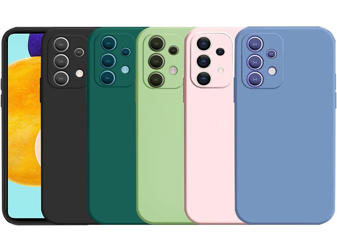 Capa Flexível Proteção Câmera Para Samsung Galaxy A72 Hongwe. Pele Sintética Anti-riscos Multicor