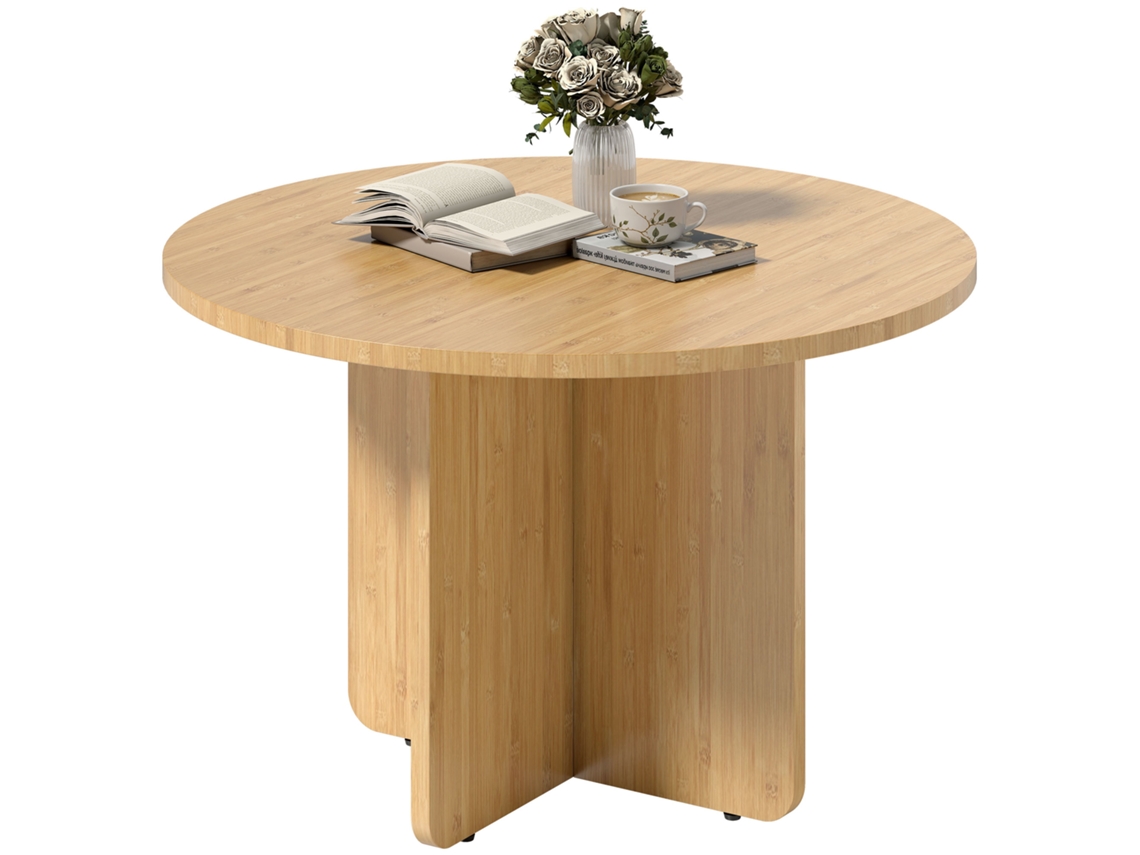 Mesa De Cruzada, Sala De Bambu Com Base Natural, Centro Redonda