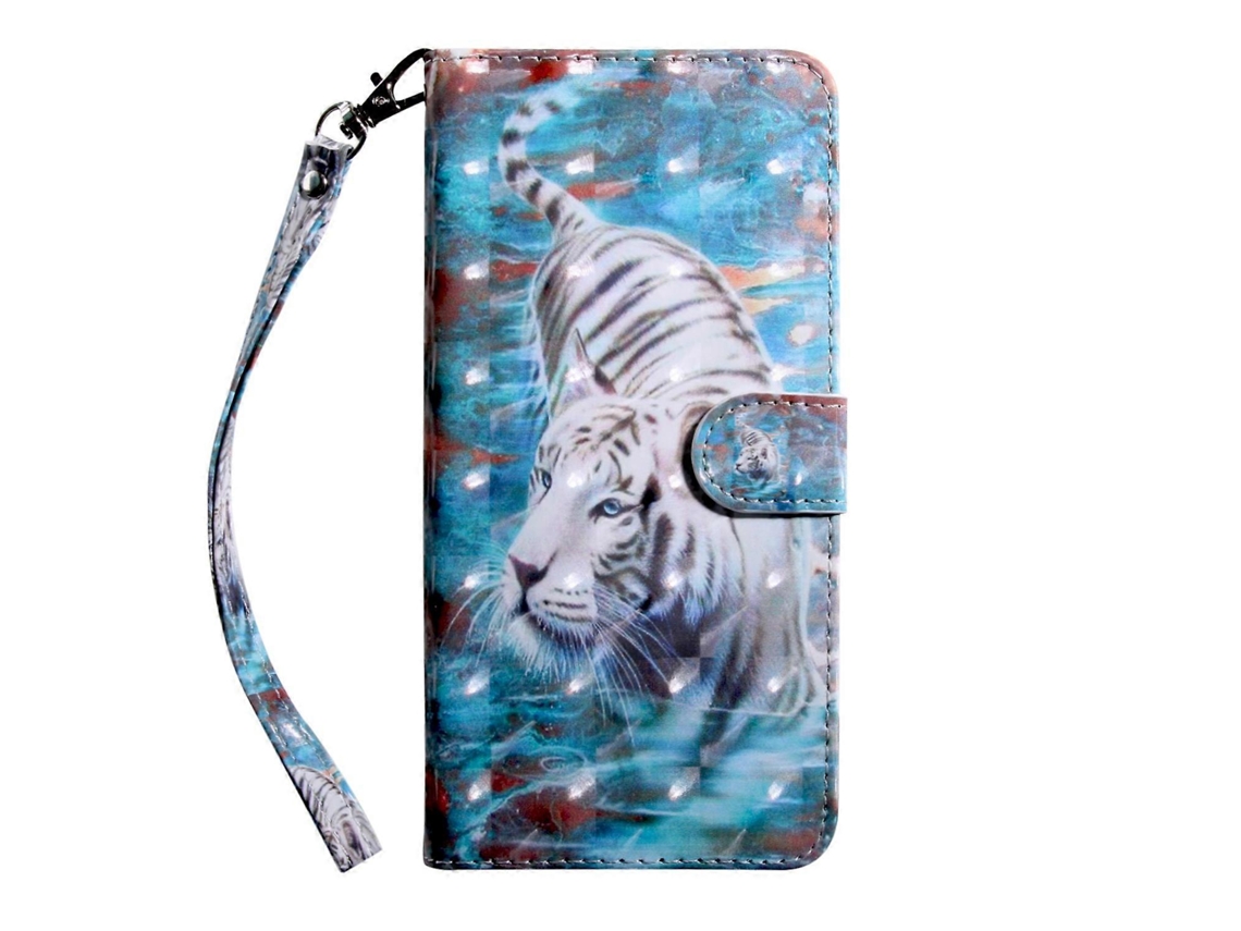 Capa De Celular Com Estampa De Couro Pu E Holofote Para Huawei P30 Pro