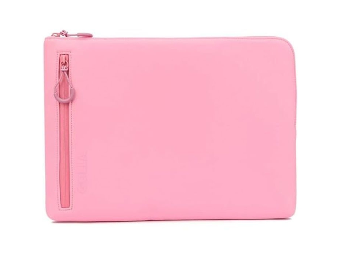 Bolsa impermeável de neoprene Golla para laptop compatível com 14 bolsos rosa