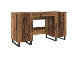 Conjunto 1 Secretária De Computador Vidaxl Castanho Derivados De Madeira (140 X 50 X 75 Cm)