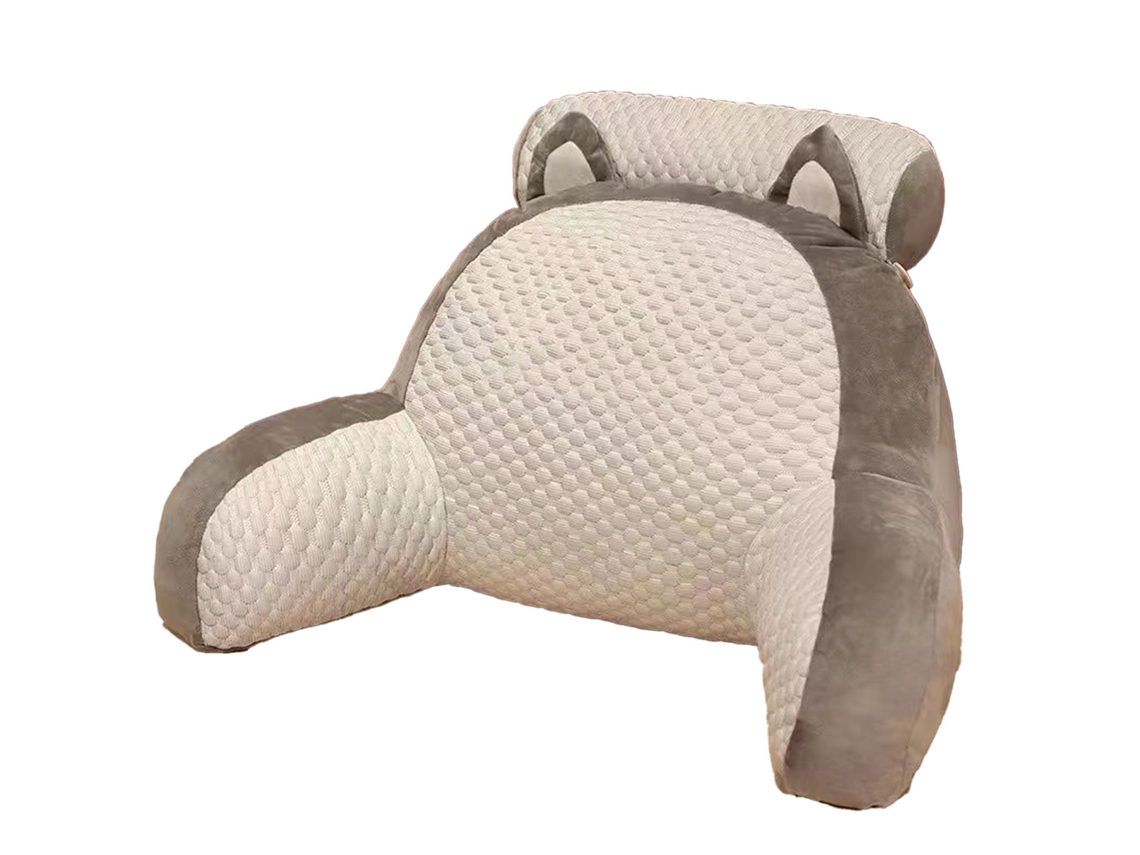 Almofada Lombar Cabeceira Sofa Almofada de Cama Forma de Gato Algodão Pp Pelúcia 40x60cm | S/MARCA