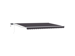 Vidaxl Toldo Retrátil Manual Com Leds Antracite E Branco 4 X 2 M