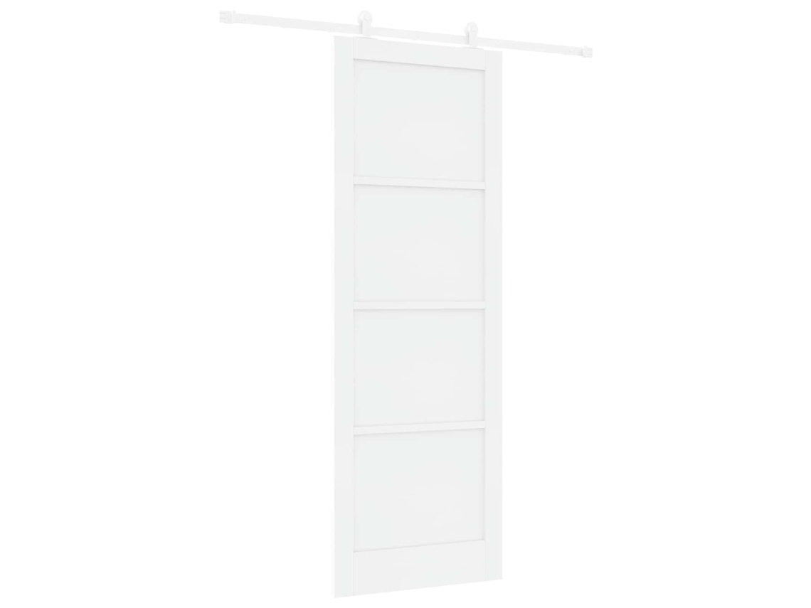 Porta Deslizante Branco 83 X 232 Cm Madeira de Pinho Maciça MAISON EXCLUSIVE