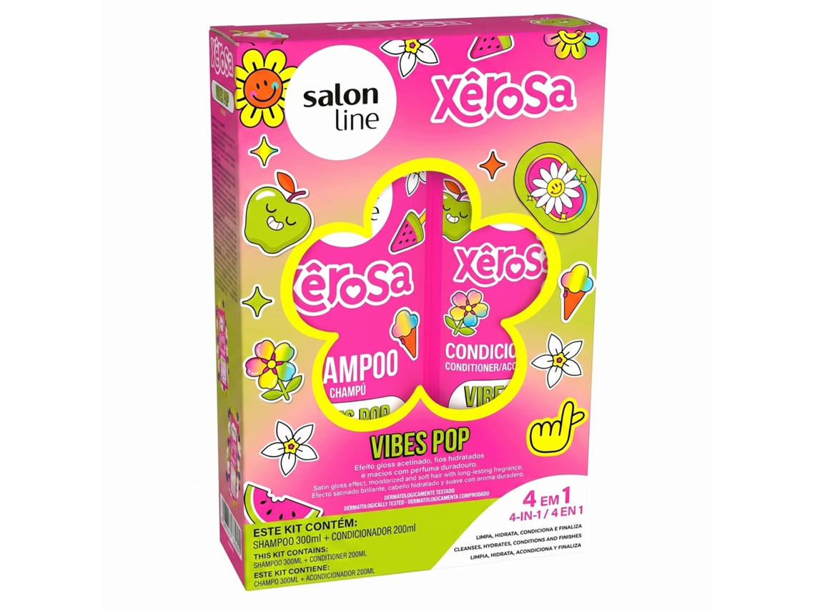 Xêrosa Vibes Pop Kit Shampoo + Condicionador 300ml + 200ml SALON LINE