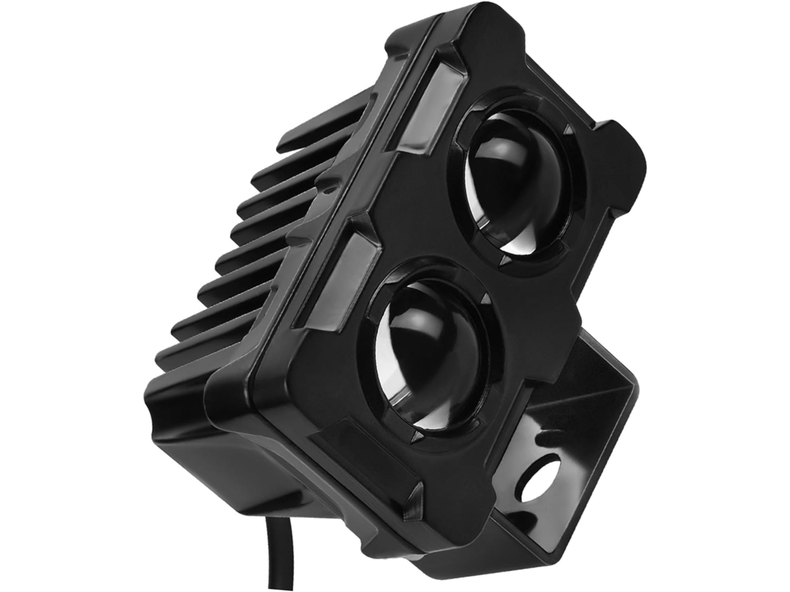 Farol Quadrado De Led 12-85v Com Led Duplo, Montagem Por Parafuso, Liga De Alumínio Leve, Luz De Trabalho Para Motocicleta.
