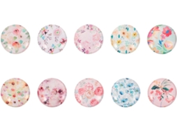 Ímãs De Geladeira Holibanna Crystal Com Flores, 10 Peças