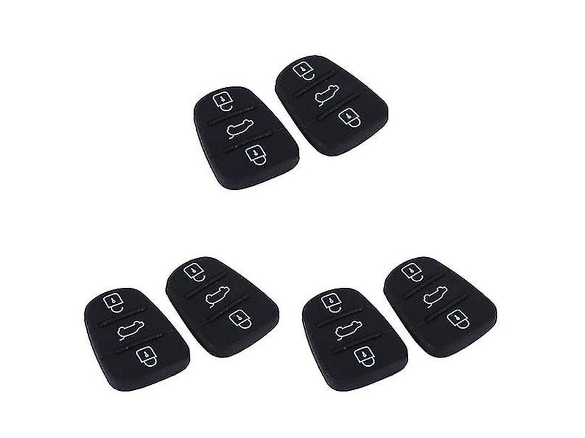 2pcs Capa Chave Carro Hyundai I10 I20 I30 3 Botões Shell Fob Case Remoto Preto 6 Unidades