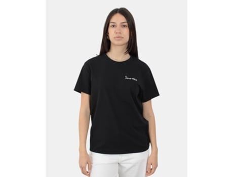 T-shirt De Mulher Mc2 Saint Barth Girocollo In Sono Nera Preto (s)