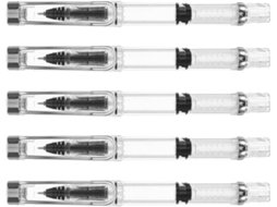Conjunto De 5 Canetas Rollerball Com Pistão E Ponta 0,38 Mm, Feitas