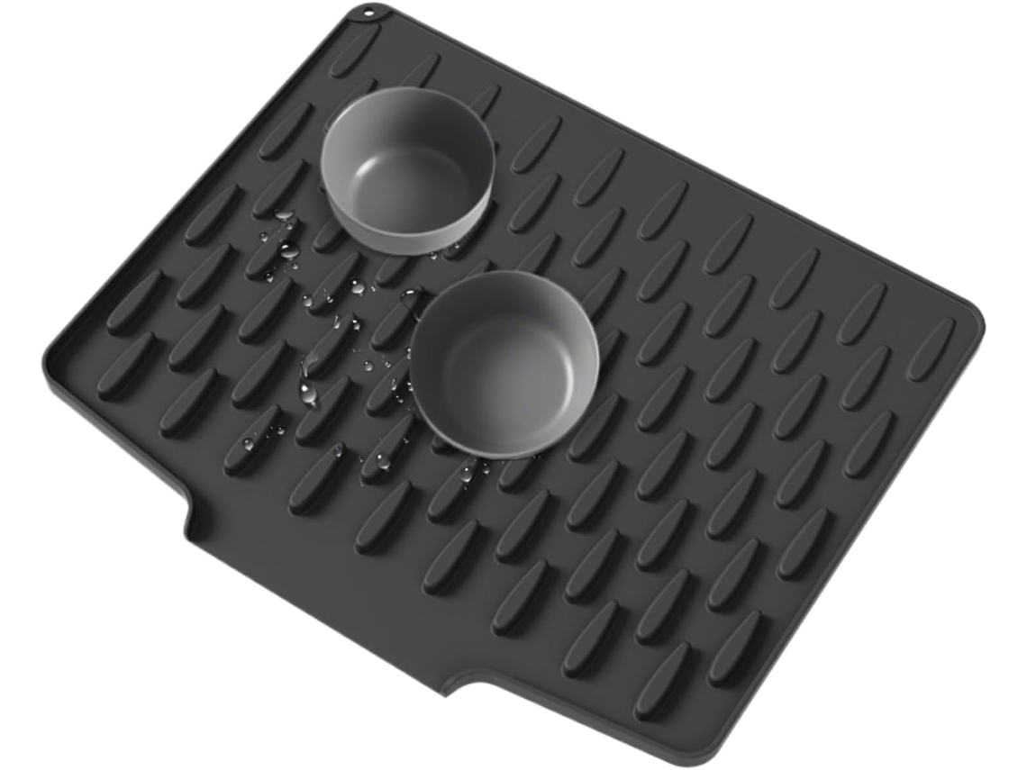 Tapete de silicone resistente ao calor, rodo fácil de limpar, tapete de silicone grande e inclinado para