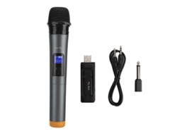 Microfone Sem Fio Profissional UHF Handheld com Receptor para Karaoke e Palestras | S/MARCA