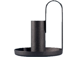 Porta Velas De Hierro Forjado, Mango Negro, Diseño Simple, Base Para Velas, 2 Unidades