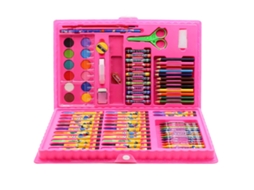 Set De Cores 86 Peças Rosa Lápis De Cor Portáteis Para Criatividade E Desenho