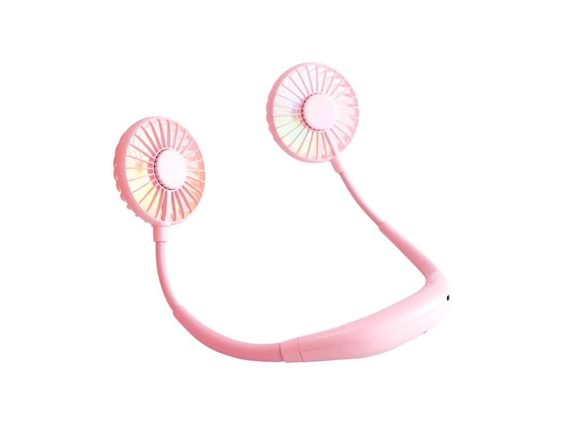 Ventilador Portátil de Pescoço Usb Recarregável 2000mah com Aroma, Luz Led Colorida e 3 Velocidades, Fácil de Usar, Alta Durabilidade STELASPLEN