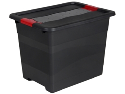 Caixa de Armazenamento Keeper Eckhart 24 Litros Grafite/Vermelho KEEEPER