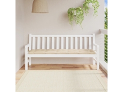 Vidaxl Almofadão P/ Banco De Jardim 180x50x7 Cm Tecido Oxford Bege