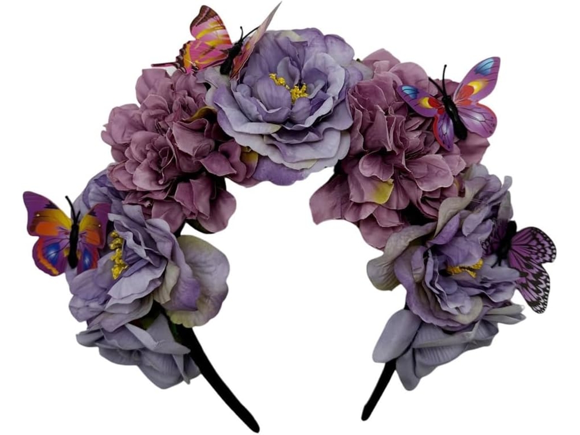 Tiara SFUSHOS floral elegante, estilo boêmio, para Halloween