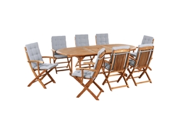 Conjunto Relax Beliani Maui Premium De Madeira De Acácia Madeira Clara 220x100x74