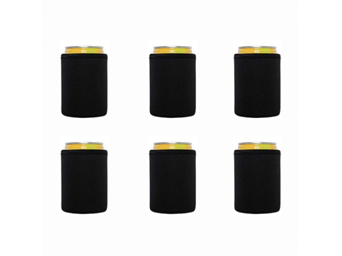 Conjunto De 6 Capas Térmicas Reutilizáveis ​​para Cerveja, Na Cor Preta.
