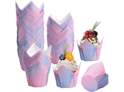 Conjunto De 100 Forminhas De Papel Para Muffins E Cupcakes, Para Assar E Apresentar Sobremesas Em Festas E Eventos