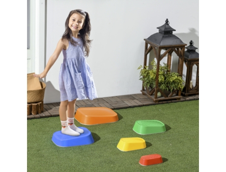 Jogo de Equilíbrio para Crianças Pp e Tpe Cor Multicor 36X27 5X31 Cm ZONEKIZ