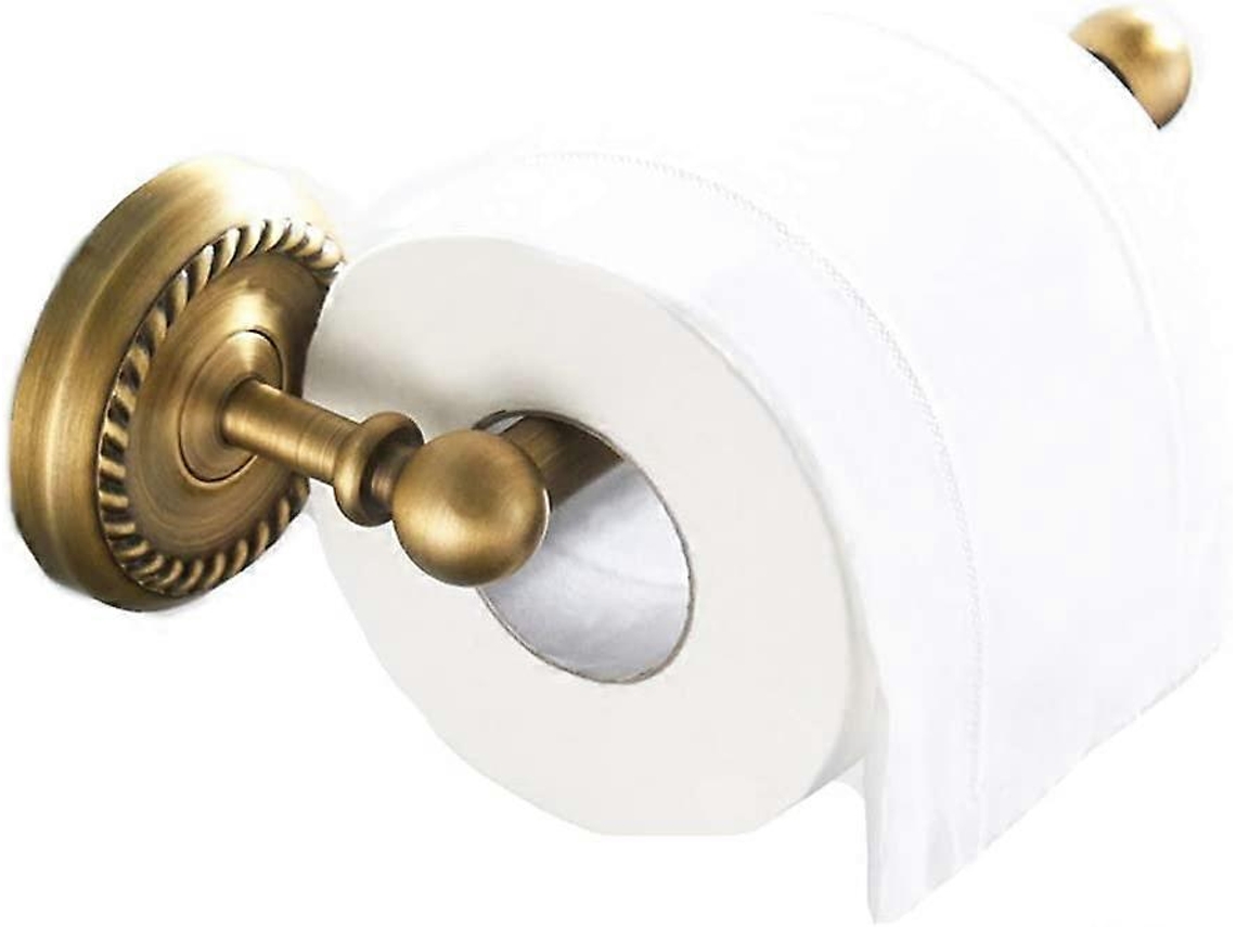 Porta Papel Higiénico de Parede com Suporte para Móvel de Latão Antigo Estilo Retro
