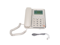 Telefone Fixo EOOCOO com Identificador de Chamadas 5 Grupos de Números