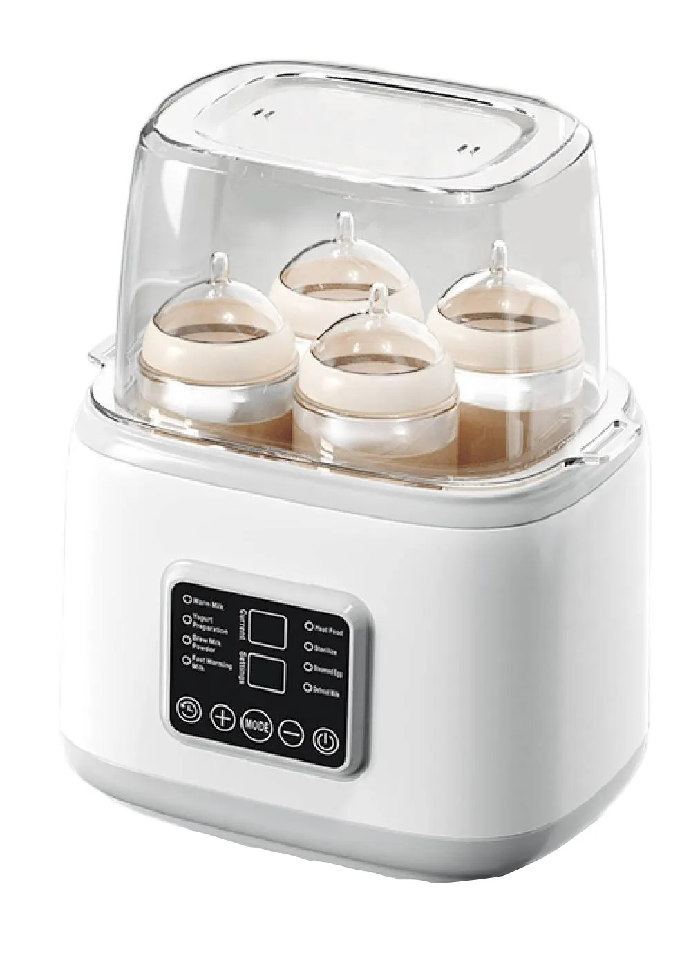 Aquecedor De Mamadeiras Eifson 8 Em 1 Com Temporizador E Controlo Remoto, 4 Mamadeiras - Cinzento