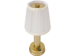 Luminária De Mesa Led Recarregável Luqeeg, Sem Fio, Estilo Nórdico, Em Liga De Alumínio Com Cúpula Tecido, Controle De