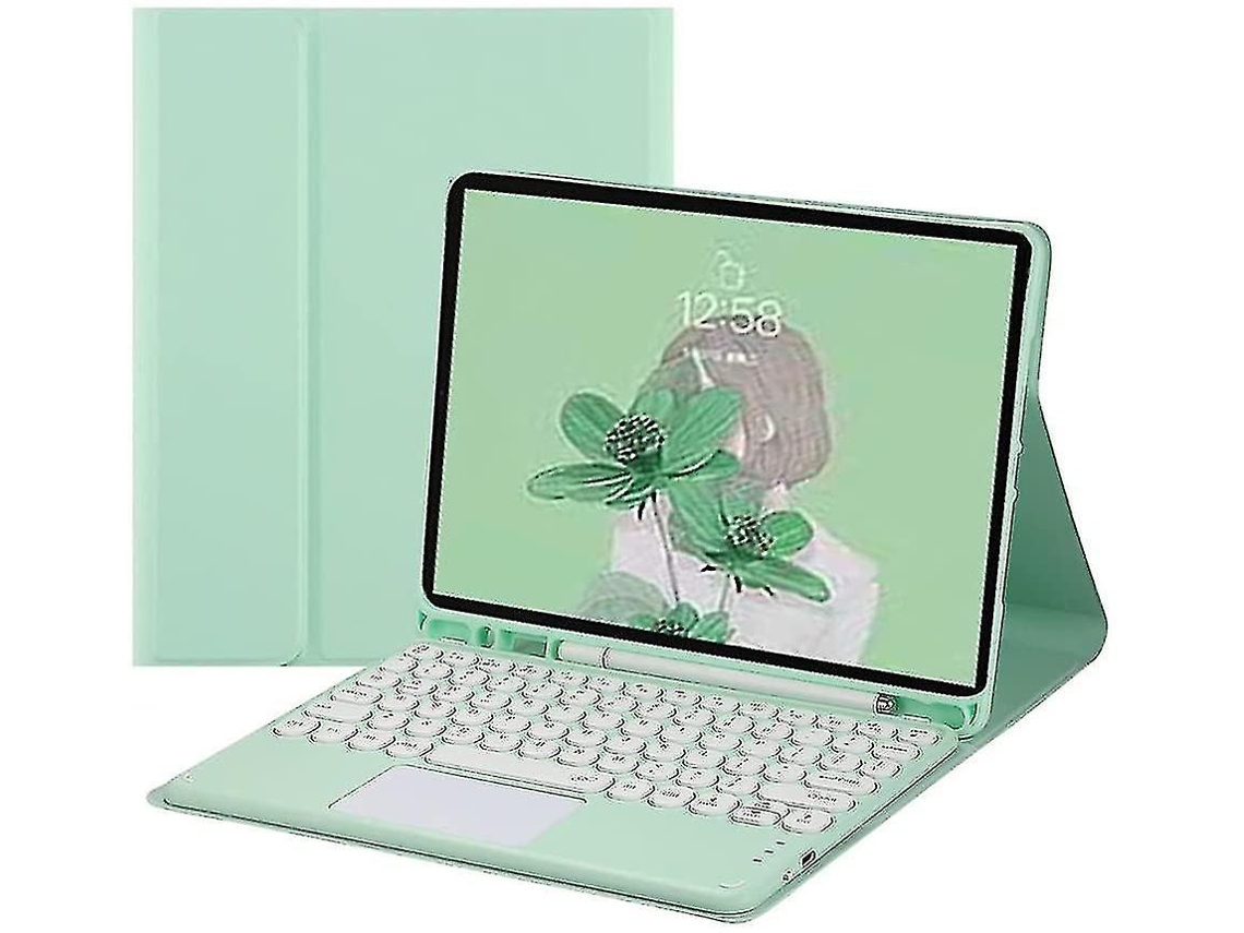 Capa Com Teclado Bluetooth Removível Para Ipad Pro 12,9 Polegadas E Botão Redondo Aquaforge