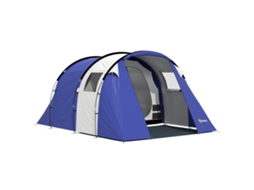 Barraca de camping para 4 pessoas, 2 quartos, impermeável até 3000mm, com piso, bolsa, dimensões 420x300x200cm