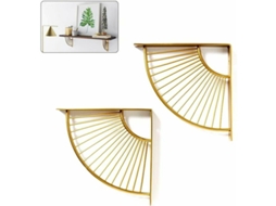 Suporte Triangular Para Prateleira, 25 Cm, Dourado