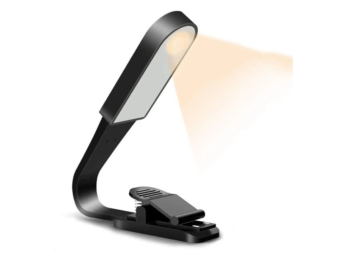 Luz de Leitura USB recarregável Nova Line com sensor táctil, 3 modos, clip flexível