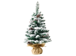 Árvore De Natal Mini Laxiscreed Flocked De 60cm Para Mesa, Decoração Natalícia Clássica E Elegante