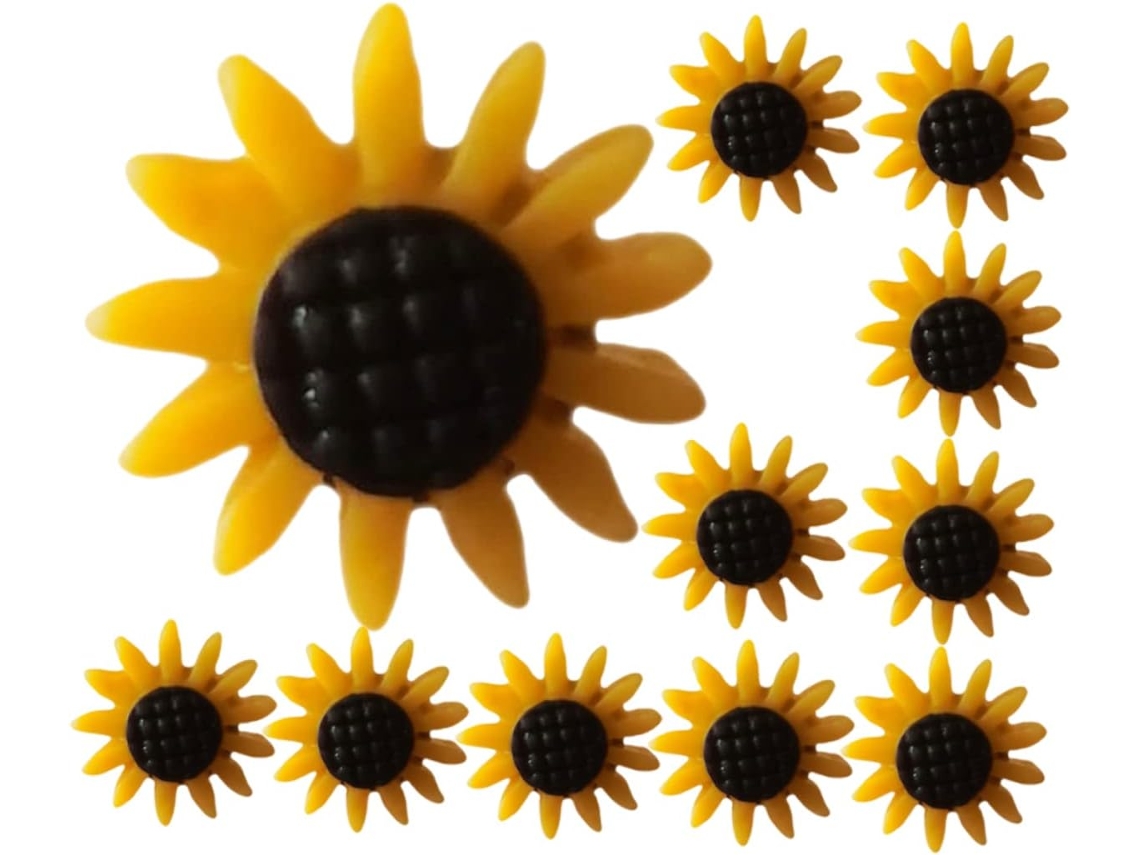 100 Unidades De Tachinhas Decorativas Em Formato Girassol Para
