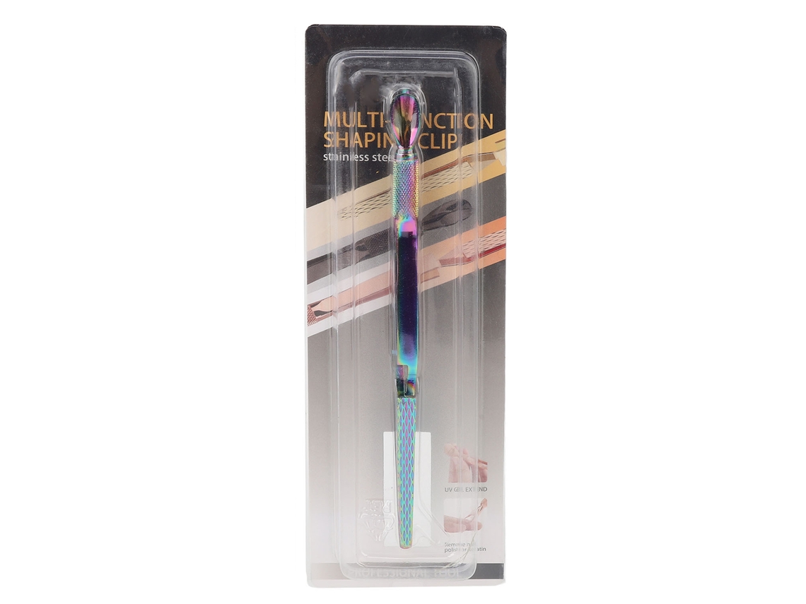 Pushador De Cutículas De Uñas Multiuso Acero Inoxidable Pinzas De Forma Para Manicura Multicolor