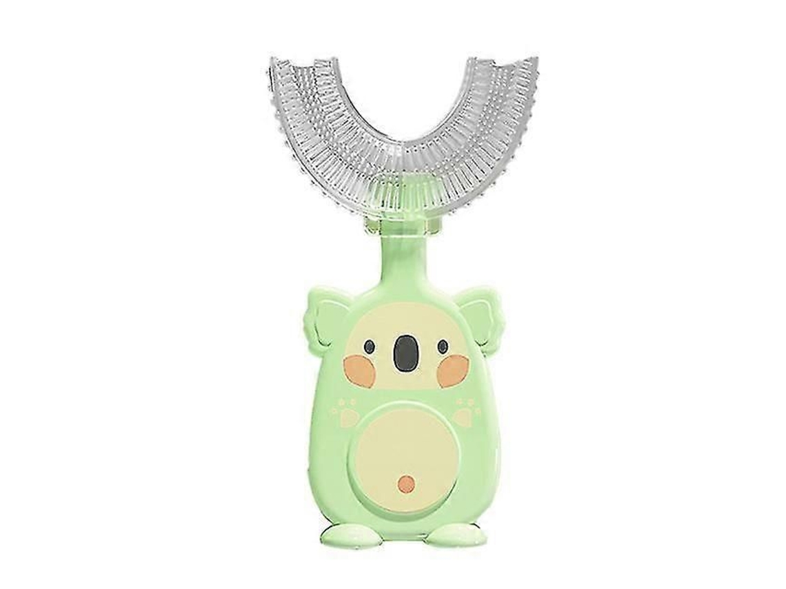 Escova de Dentes Infantil em Formato U, Manual Rosca, Sil Icone Segura para os Dentes. GOKOCO