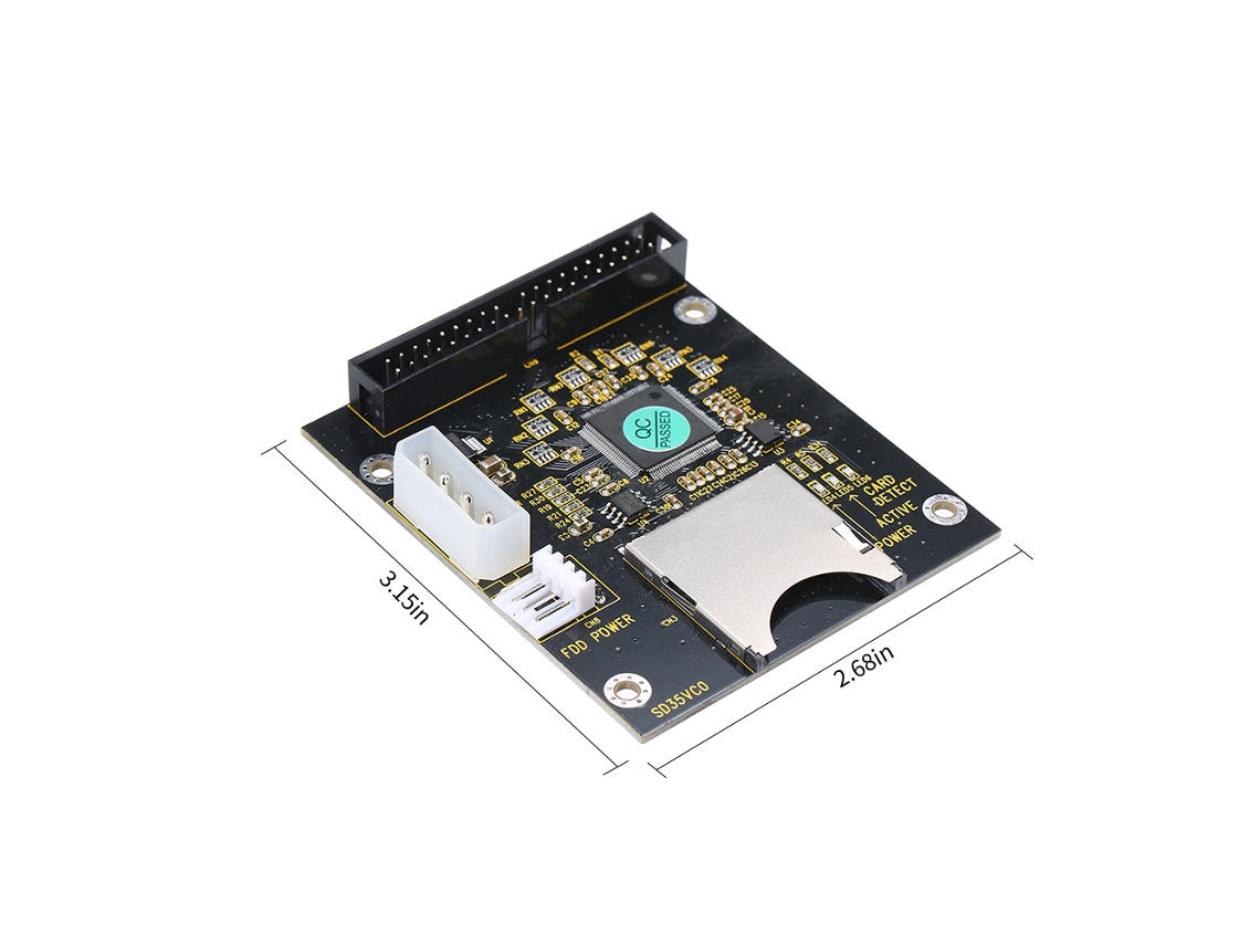Adaptador Sd Para Ide 5v Placa Conversora 3,5 Polegadas 40 Pinos Placa Riser Suporta Até 128gb Sdxd