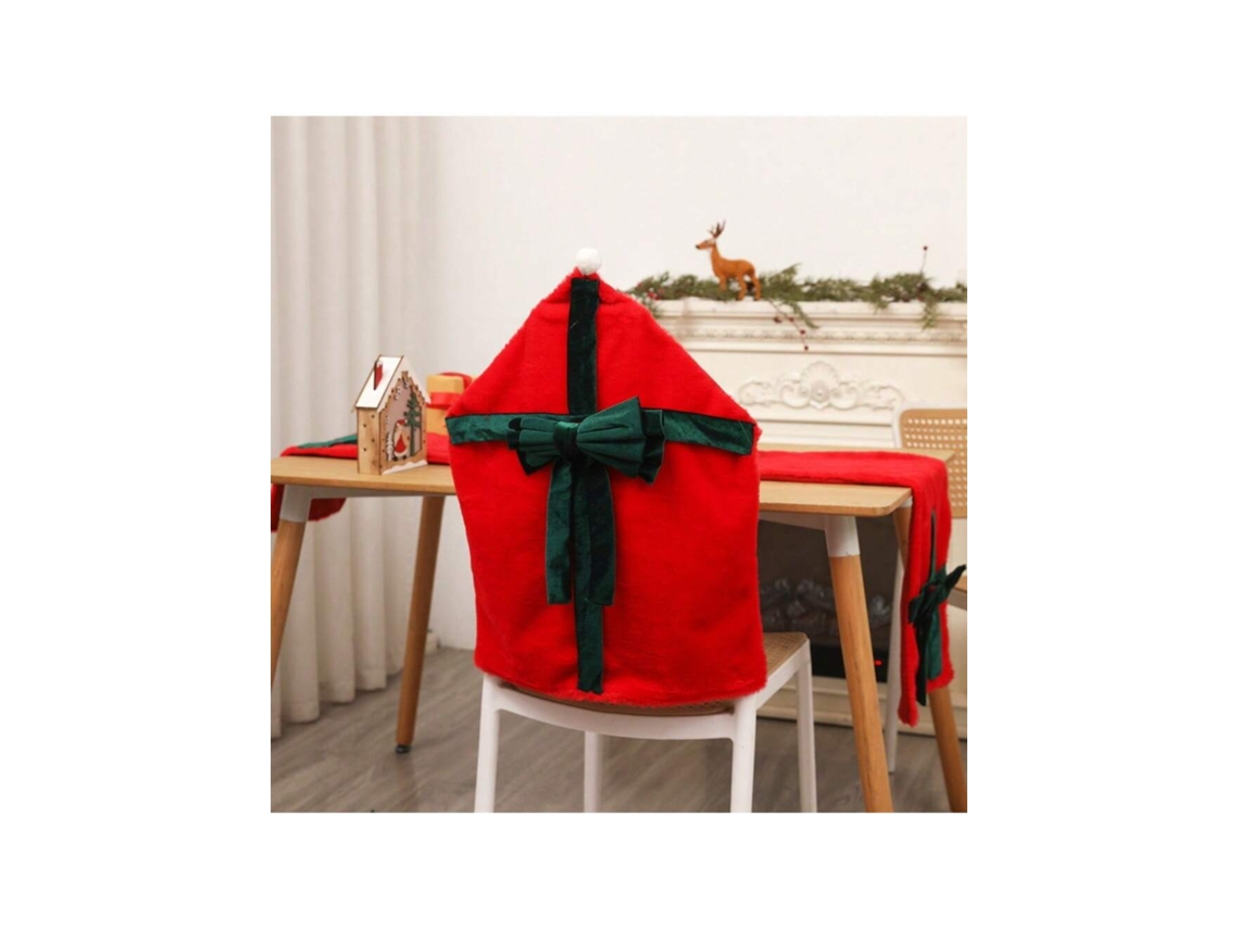 Kit De Plush De Natal Artesanal, Cinta Decorativa, Capa Para Cadeira, Tapete De Mesa, Almofada, Decoração De Natal Igvtrade