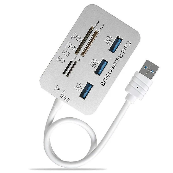 Hub Usb 3.0, Divisor Usb, Extensor de 3 Portas, Extensão Usb Múltipla, 3.0, Leitor de Cartão Sd, Usb 3.0 AQUAFORGE